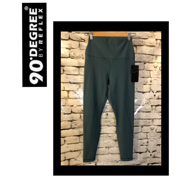 90 DEGREES BY REFLEX RIBBED LEGGINGS - Picture 1 of 8